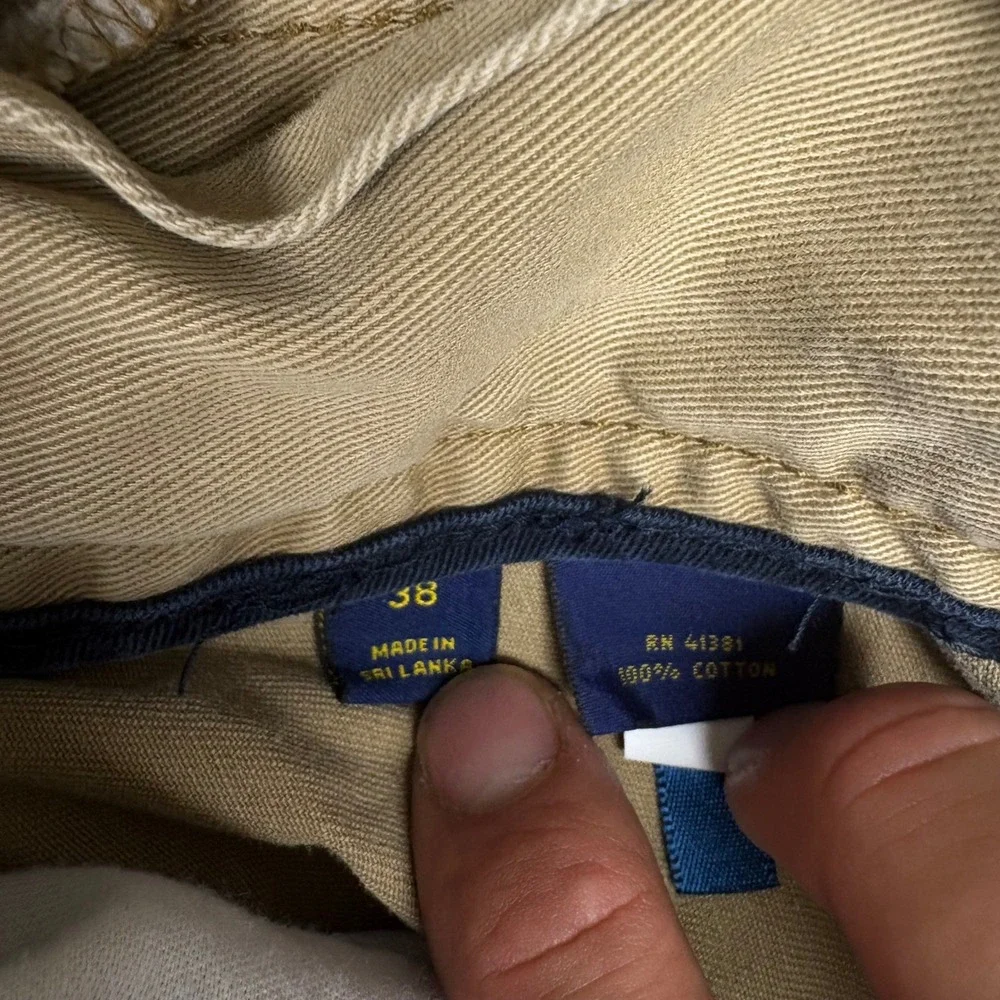 Polo Ralph Lauren Mens 38 Khaki Cargo Shorts Tan Cotton Classic Polo Chino 9